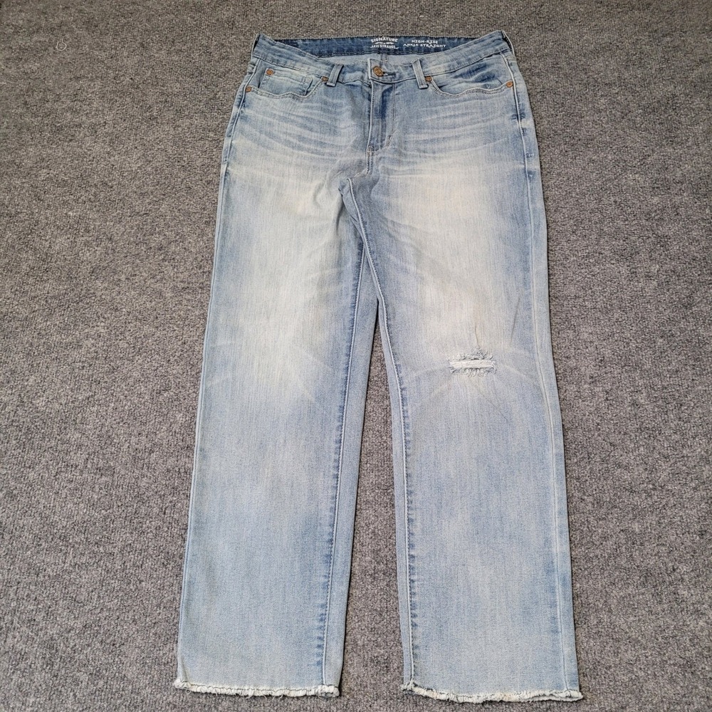 Signature Levi Strauss Jeans Womens Size 10 Light Wash High-Rise Ankle Straight